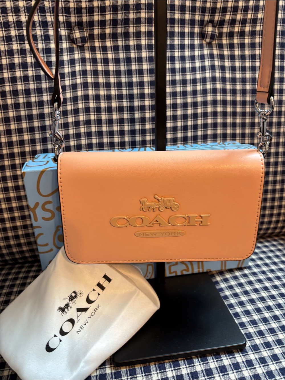 COACH  Toni Peach Leather Crossbody